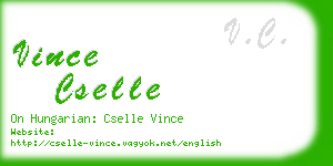 vince cselle business card